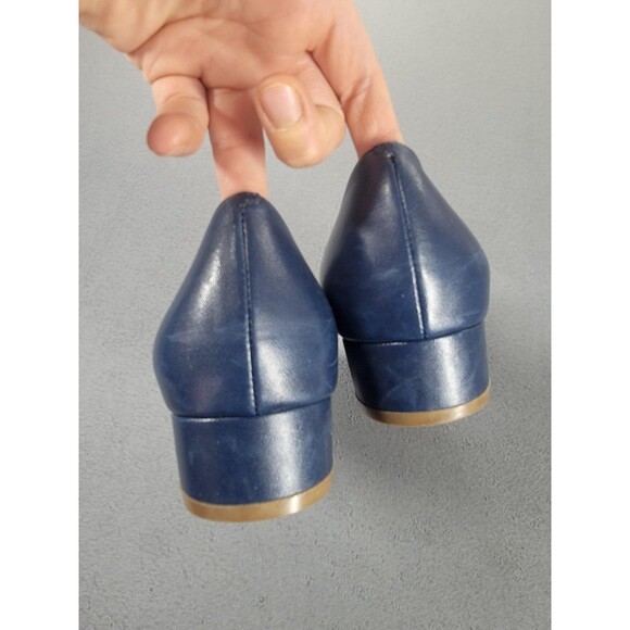 Cole Haan Shoes Womens Size 10 Blue Pointed Toe Block Heel Loafer Pump W15158 - Picture 10 of 13